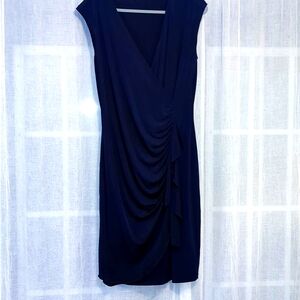 Dress, NY & Co. Stretch, size 12, Navy, no zipper closed.